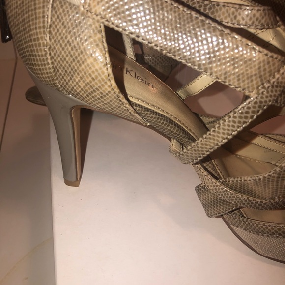 Calvin Klein Python Strapped Heels - Picture 4 of 7